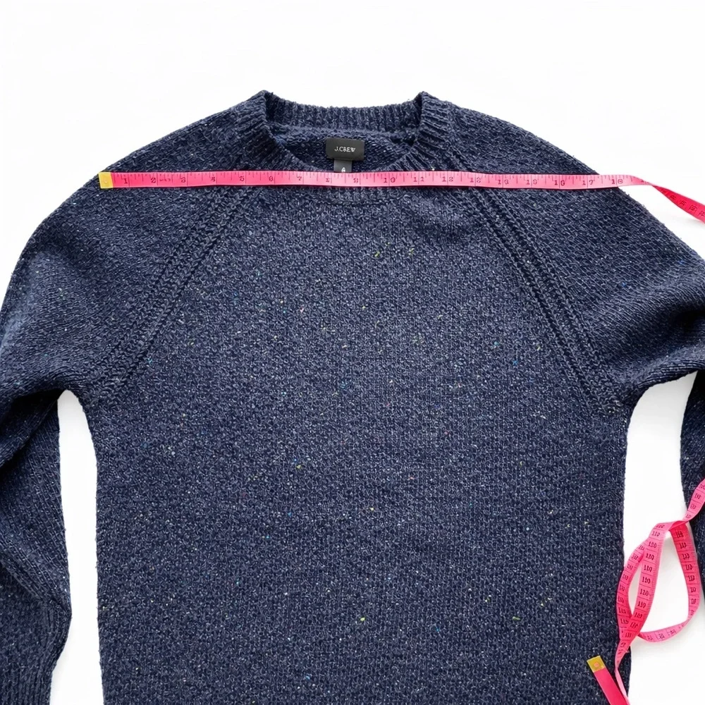 J.Crew Blue Knit Sweater Size Small Speckled Crewneck Classic Fit